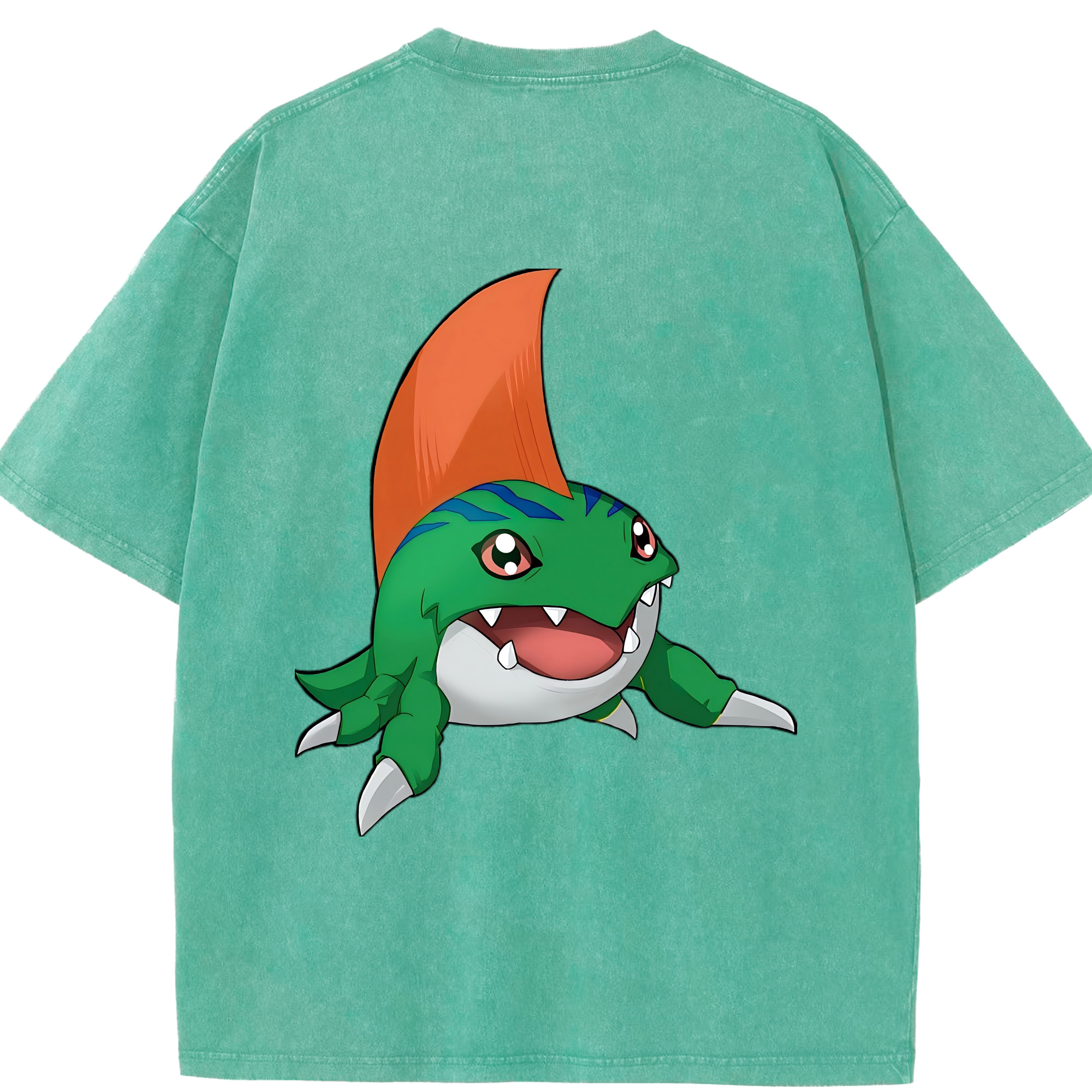 （画像用） Digimon デジタルモンスター/デジモン 綿100% ヴィンテージ風 半袖Tシャツ（背面プリント）